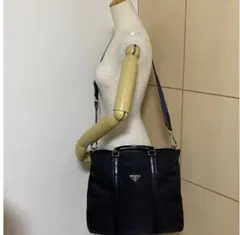 極美品　PRADA ナイロンレザー　トートバッグ 2WAY 斜めがけ