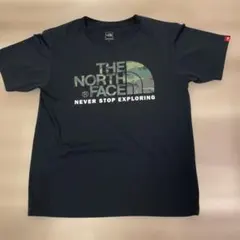 THE NORTH FACE Tシャツ カモフラロゴ ブラック L