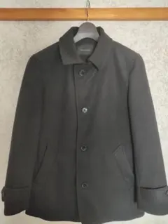 テックメルトンシングルコート　ブラック