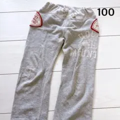 訳あり　デニムダンガリー　スウェットパンツ グレー 100cmのサムネイル