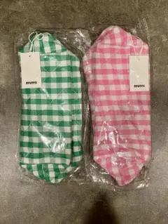 nyunyuギンガムチェックポーチ 2個セット