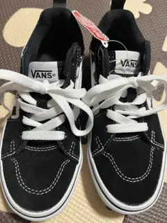 VANS チェッカー柄 スニーカー ブラック/ホワイト