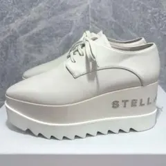 美品　ステラマッカートニー　コルク厚底ウェッジサンダル 白 35 22㎝ 美品 ステラマッカートニー コルク厚底ウェッジサンダル 白 35 22