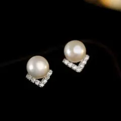 パール ピアス シルバー S925 小ぶり 結婚式 入学式