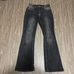 ブーツカットデニム・フレアデニム・ダークグレー