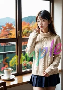 NS105 【1点物】 A4ポスター AI 写真 リアル 美女 グラビア 彼女ト