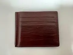 【ほぼ未使用】ココマイスター ロンドンブライドル マネークリップ バーガンディ