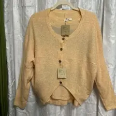 niko and ... リブ編みカーディガン F ピンク長袖2枚セットアップ