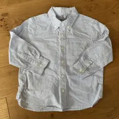 長袖ストライプシャツ 100cm 着画あり