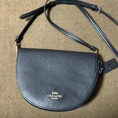 COACH 黒 レザー ショルダーバッグ
