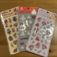 ディズニークリスタルぷくぷくシール　ズートピア　ベイマックス　リトルマーメイド