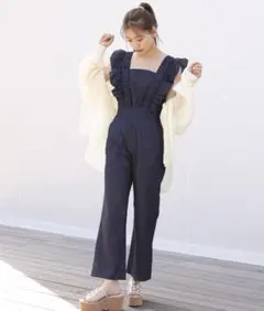 タグ付き　NICECLAUP デニムサロペット