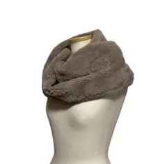 ベージュ ファー スヌード 冬用