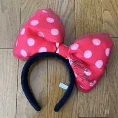 ミニーマウス 赤水玉カチューシャ