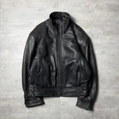 Ka uomo ハイネック レザージャケット ライダース ブラック ヴィンテージ