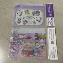 【新品】サンリオキャラクターズ　ファスナーケース　Mサイズ　2種セット