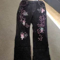 メゾピアノ豪華刺繍 デニムパンツ キッズズボン 90cm mezzopiano