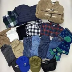 男の子　110 アウター　パンツ　トップス　バック　帽子　まとめ売り　21点