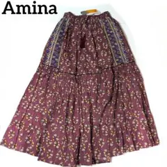 未使用　傷有り　チャイハネ Amina エスニック柄 ティアードスカート インドのサムネイル