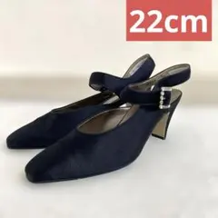 bazara moda パンプス ヒール 22cm 黒 中古品