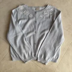 petit main 花刺繍 カーディガン　120～130　Lサイズ