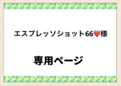 エスプレッソショット66❤️様　専用