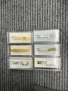【バラ売可能】ネクタイピン 6本セット シルバー ゴールド