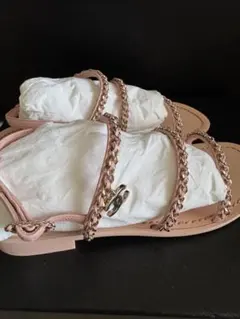 新品、未使用CHANEL チェーンサンダル ピンクのサムネイル