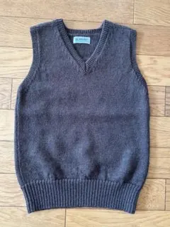 BEAMS BOY 水色 ニットベスト Demi-Luxe BEAMS（デミルクス ビームス）BATONER / コットン ボンバー