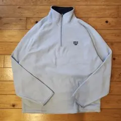 古着 MCM ハーフジップフリーストレーナー カラー(ライトブルー)