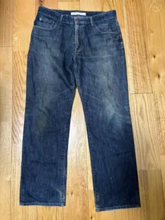 UNIQLO　ユニクロ　ダークブルー ストレートデニムパンツA436