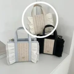 アンミール An MILLEノベルティ フリルカゴバッグ ショルダーバッグのサムネイル