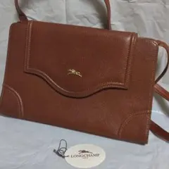 3500円　LONGCHAMP本革ショルダー＆クラッチ バッグ(送料1000円)