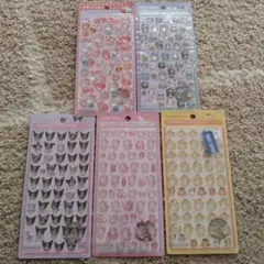 【正規品】　ボンボンドロップシール　サンリオ　赤　キティ　はぴだんぶい　プリン