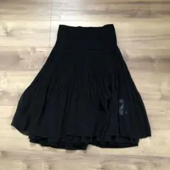 レディース　リバーシブル膝丈フレアスカート