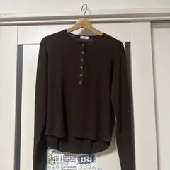 LOWRYSFARM シアーヘンリーニットプルオーバー Lサイズ