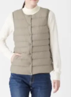 無印良品 ポケッタブル ダウンベスト&マフラー 美品