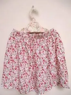 A&F アバクロ 花柄 レーヨン フレアスカート ピンク XS