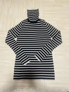 UNIQLO XL タートルネック長袖トップス ボーダー