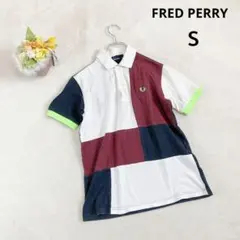 【フレッドペリー】半袖ポロシャツ (Ｓ) マルチカラー 小さめ ゴルフ
