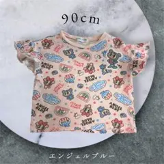 ANGEL BLUE 半袖Tシャツ 90cm ピンク 総柄のサムネイル