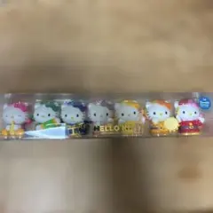 昭和レトロサンリオ ハローキティ 指人形 フィギュア ソフビ 音楽隊 7体セット
