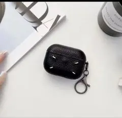 Airpods pro エアポッズ プロ Pro ケース 刺繍 BLACK 新品