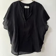 リゼッタ リネンブラウス ブラックのサムネイル