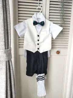 ●美品●ベビータキシード 5点セット 男の子 90 結婚式 七五三 入園式