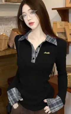 SHEIN　Sサイズ　チェック柄長袖