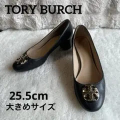 トリーバーチ 25.5cm パンプス ブランドロゴ　太ヒール レザー 金具のサムネイル