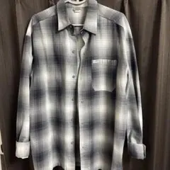 Cal Top チェック柄ネルシャツ グレー系