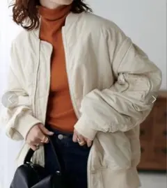 DISCOAT ディスコート 2WAY MA-1 アイボリー FREE SIZE