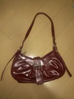 ワインレッド ハンドバッグ Y2K